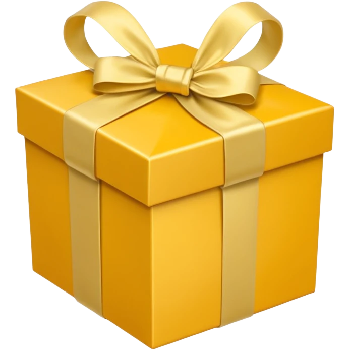Decorative Gift Box yellow  emoji
