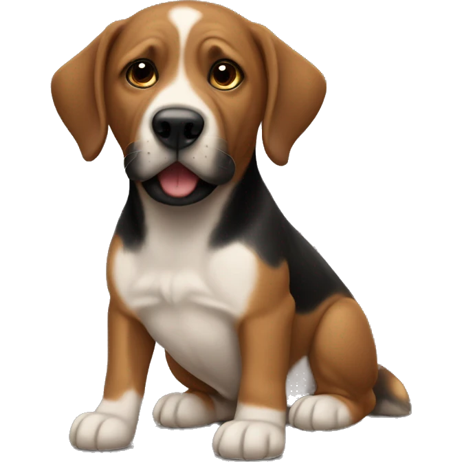 Un perro marrón con rayas negras emoji
