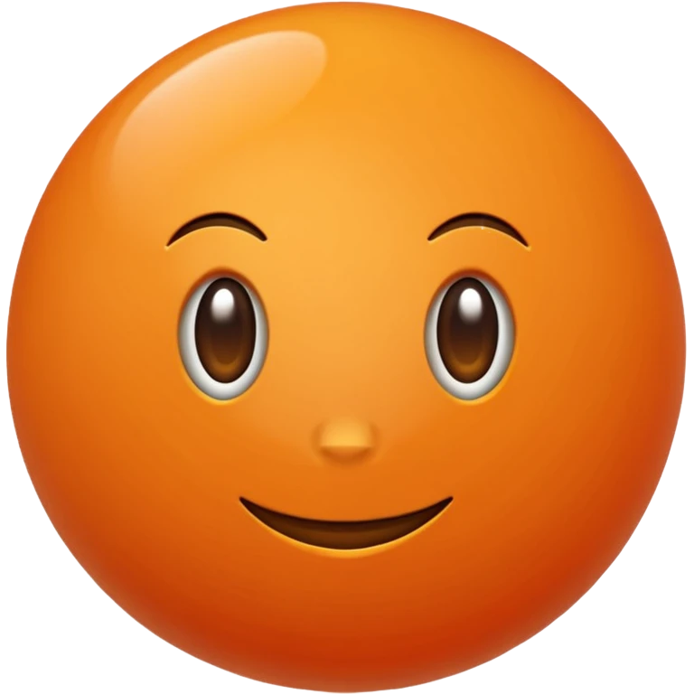 tangerine sphere emoji