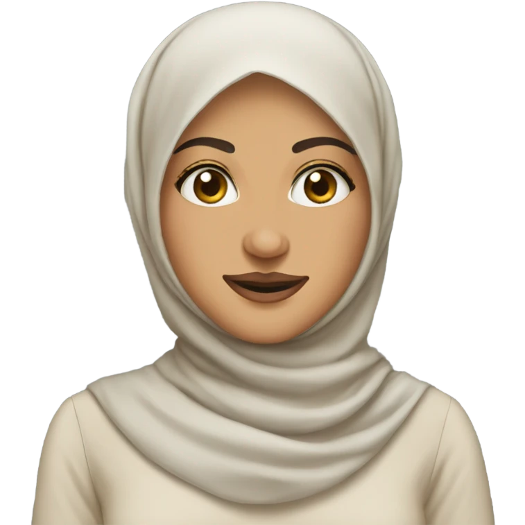 fair skinned hijabi mad emoji