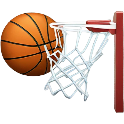 A brick hitting a basketball goal emoji