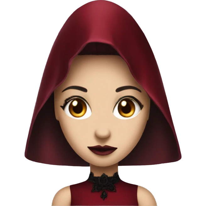  deep red gothic dress emoji