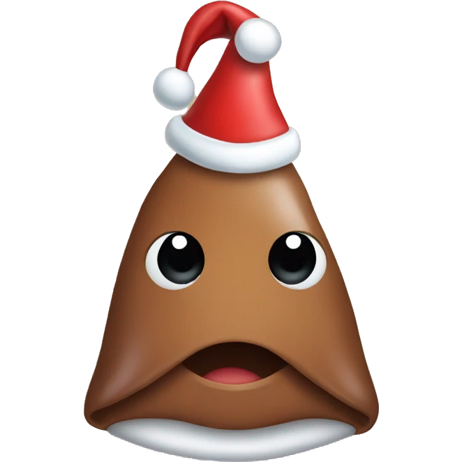 a human liver wearing christmas hat emoji