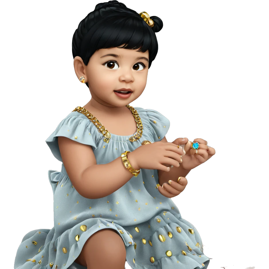 black-haired girl with jewelry emoji