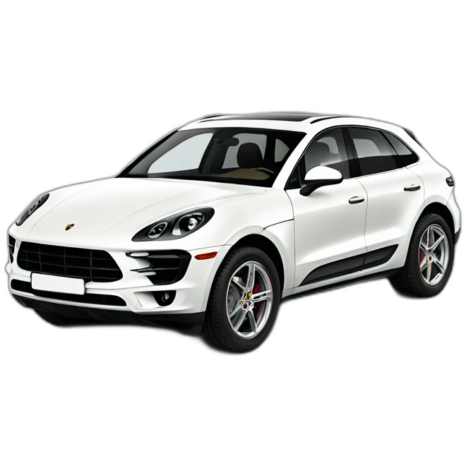 Chalk white Porsche Macan S emoji