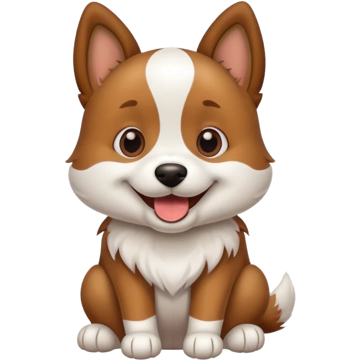 Un perro dibujando emoji