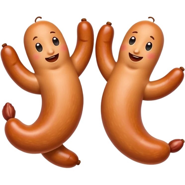the sausages are dancing emoji