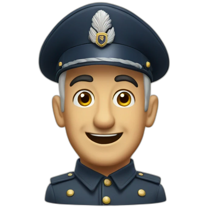 louis de funes en gendarme emoji