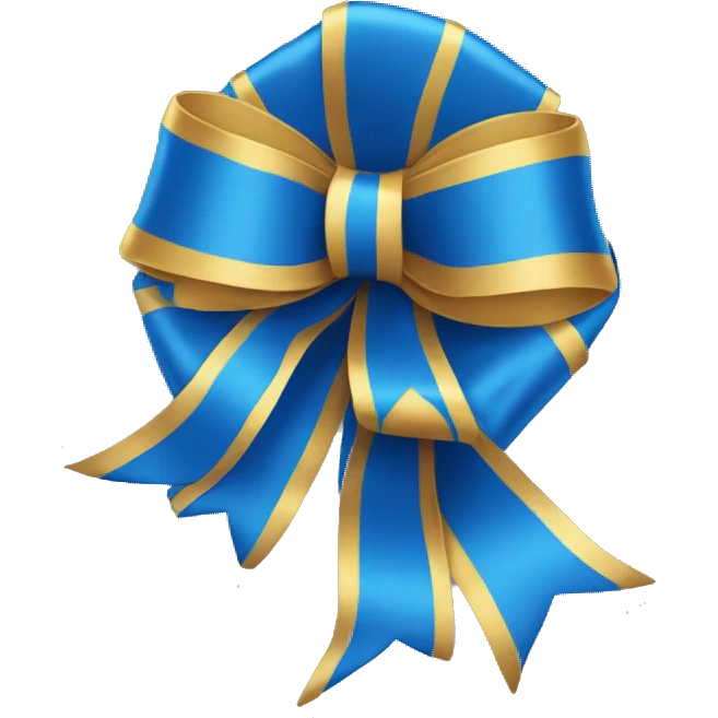 Blue ribbon emoji emoji