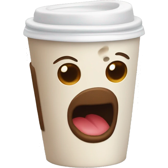 coffee cup with headpones emoji