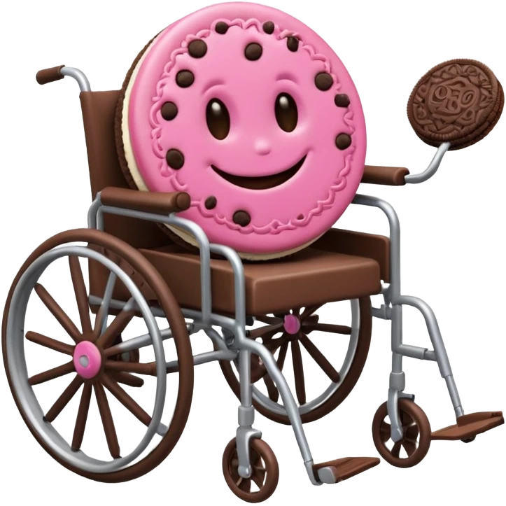 pink oreo wheelchair emoji