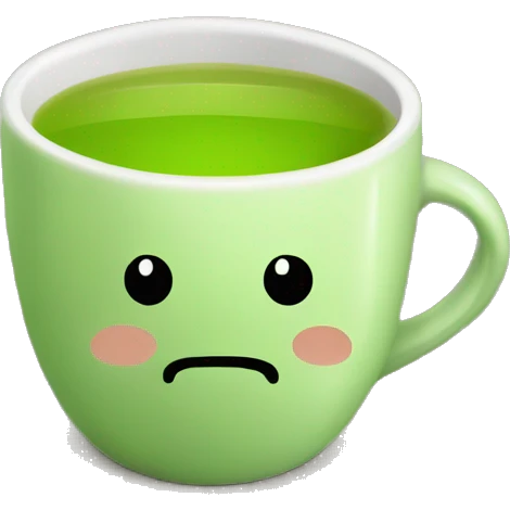 Green tea in a mug emoji