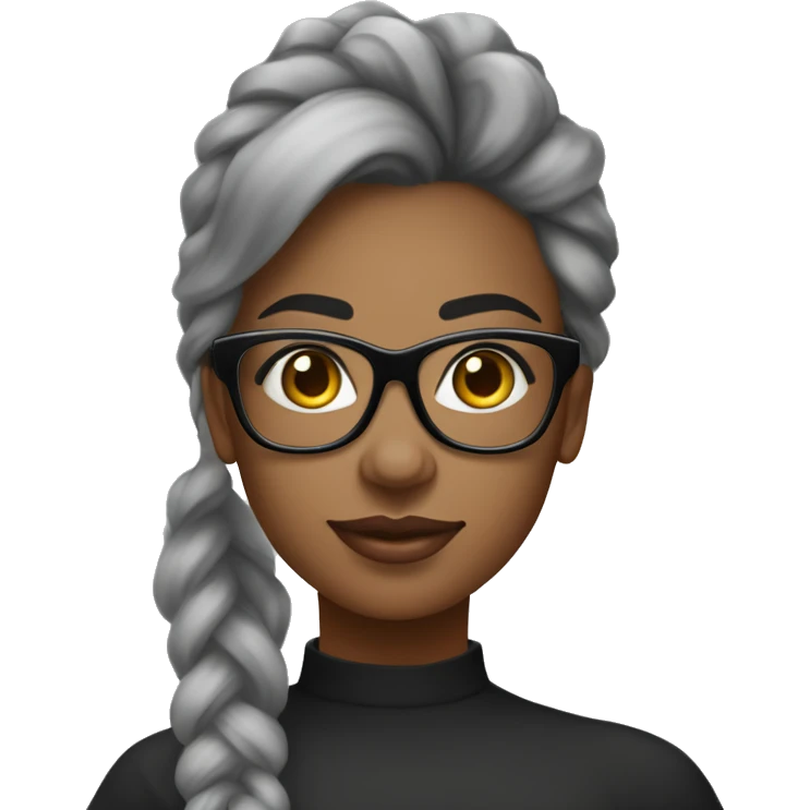SOCIAL MEDIA ESTRATEGISTA, MULHER jovem CABELO PRETO liso COM OCULOS DE GRAU emoji