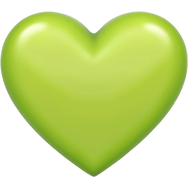 Pastel lime green heart emoji