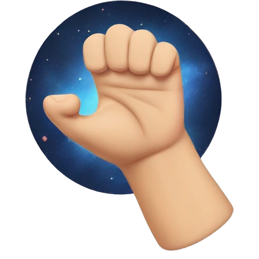 thumb coming out of the fist from the 1st space emoji