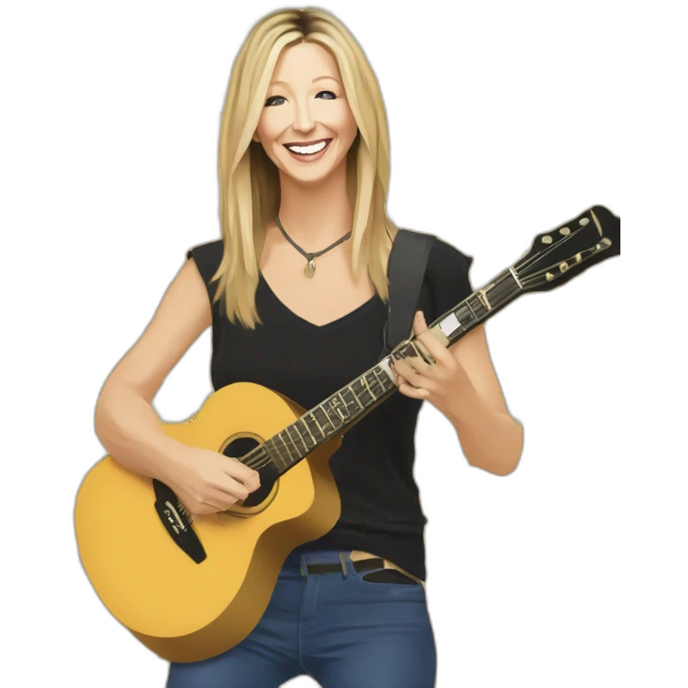 Lisa kudrow phoebe buffay with guitarr emoji