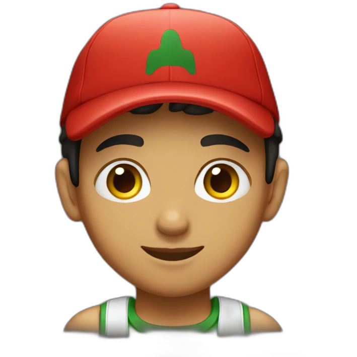 Algerian boy with red cap emoji