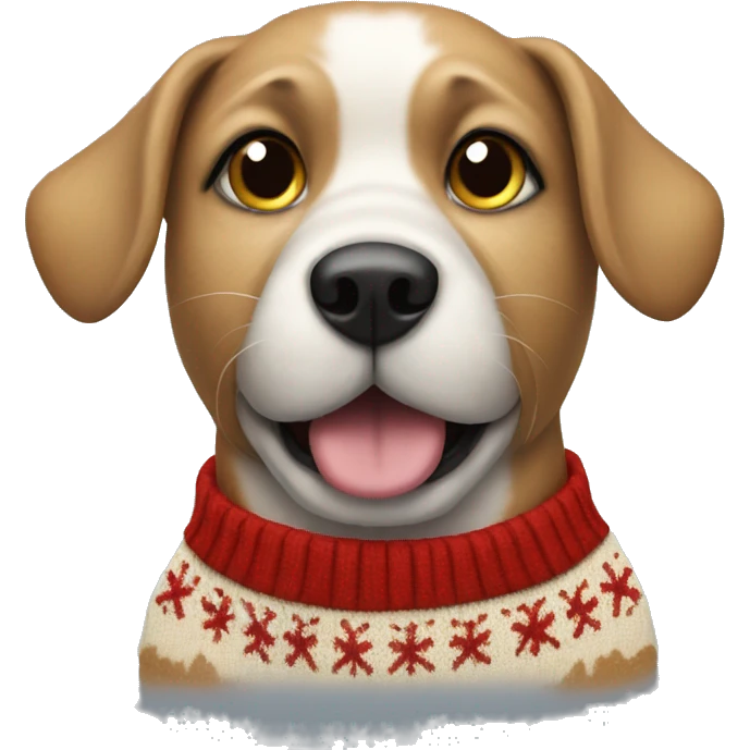 Dog with an ugly sweater  emoji