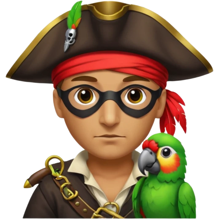 pirate and parrot emoji