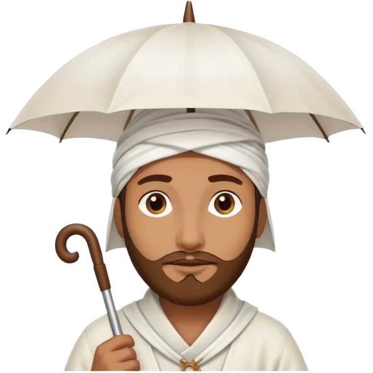 haji pilgrim with umbrella emoji