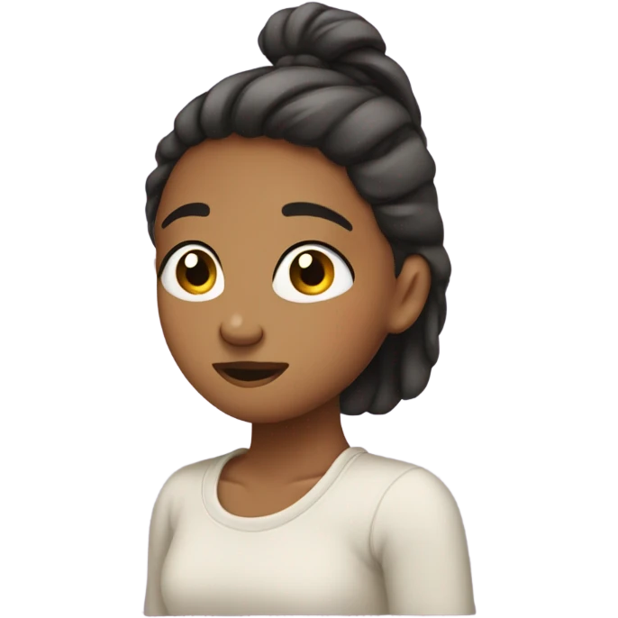 Shy girl pushing her hair back emoji