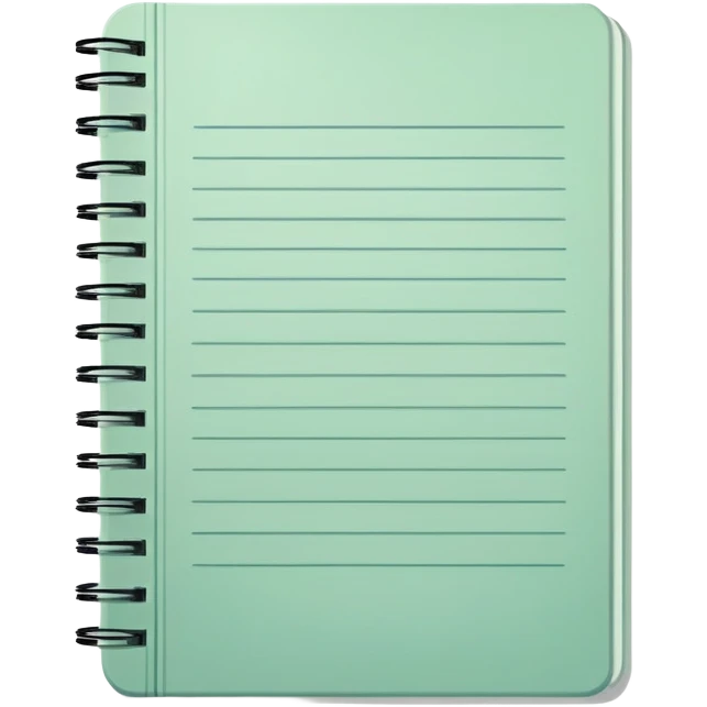 Pale green notebook emoji