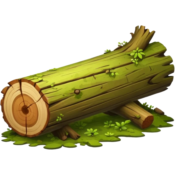 create a dnd style fallen_log.png using 48x48 pixels size emoji
