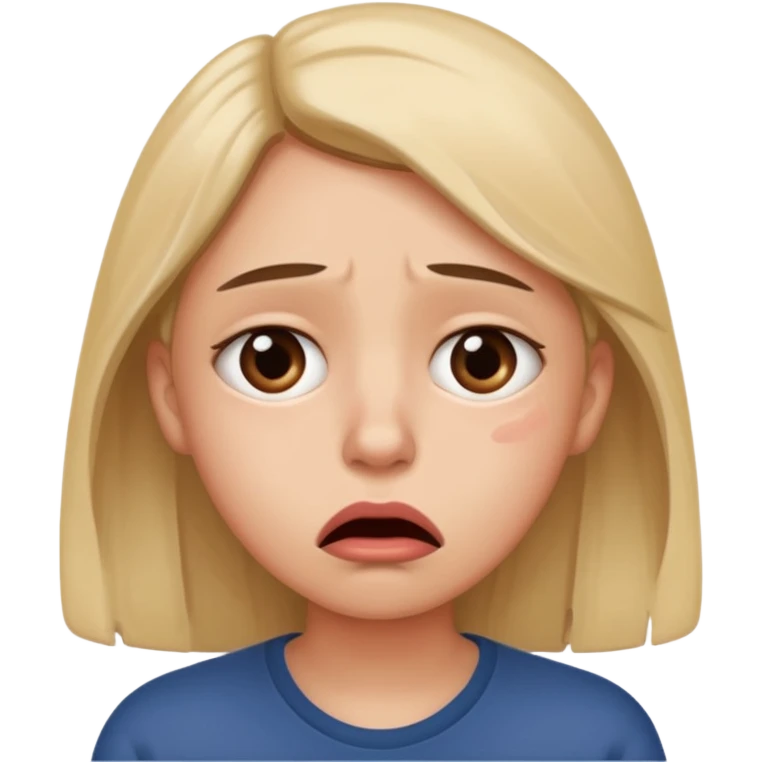 anxious face emoji, biting lip, worried eyes, single tear emoji