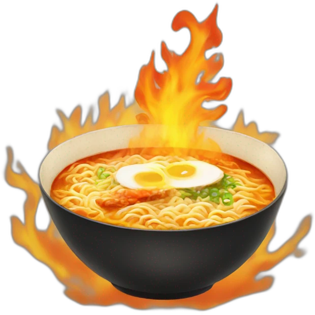 Ramen in fire emoji