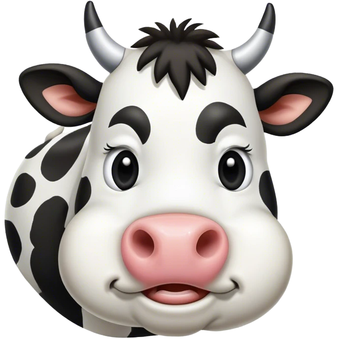 cow with funny face emoji
