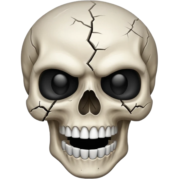 Dangerous skull laughing emoji