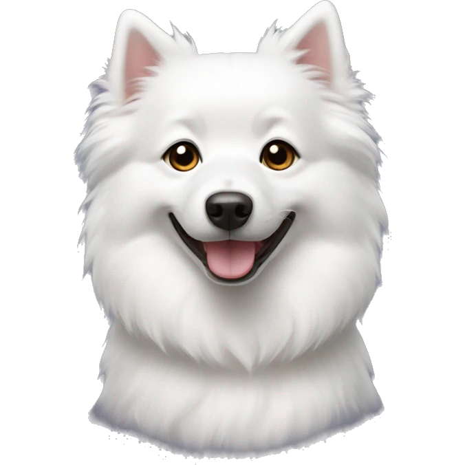 white japanese spitz dog emoji