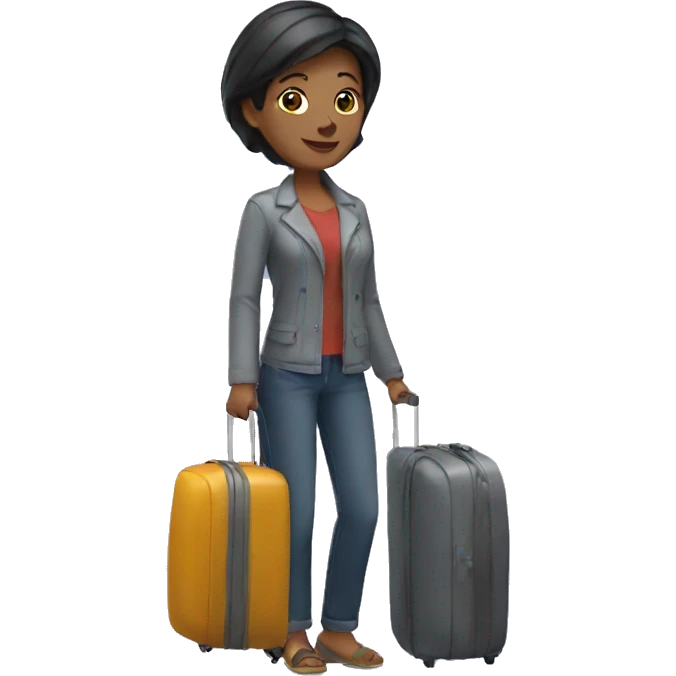 woman with luggage emoji