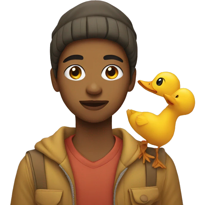 teenager with duck emoji