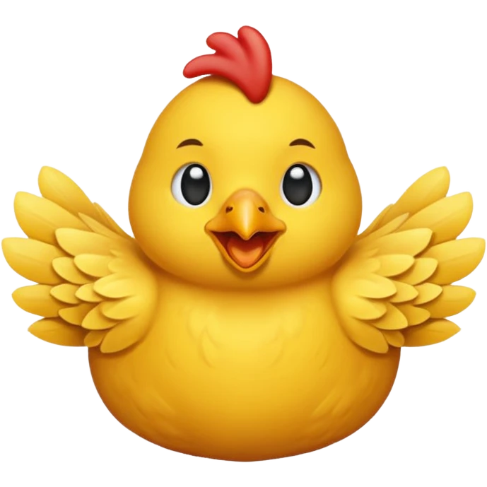 Cree moi un emoji poulet qui mange du poulet  emoji