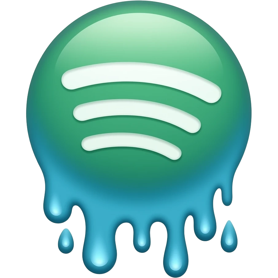 creer moi une icone spotify facon il est en train de fondre emoji