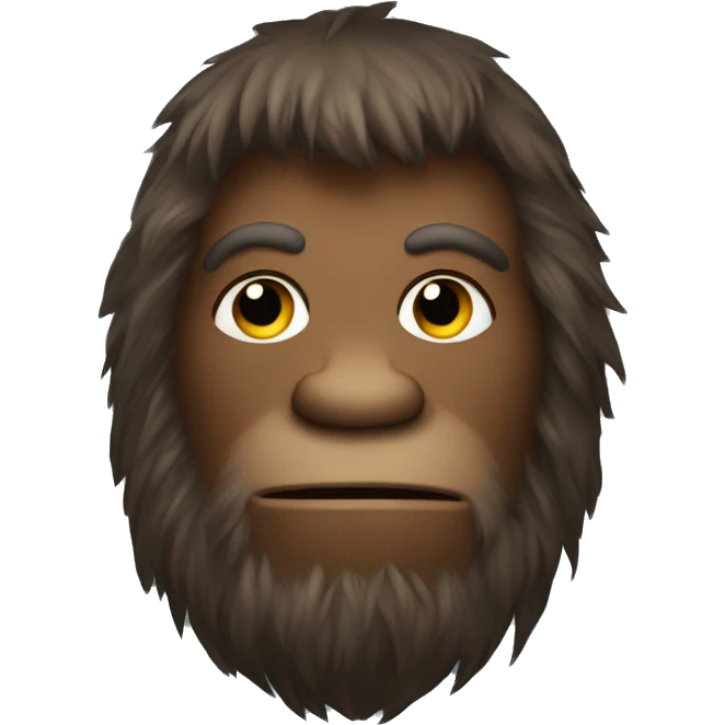 Bigfoot wearing flannel emoji