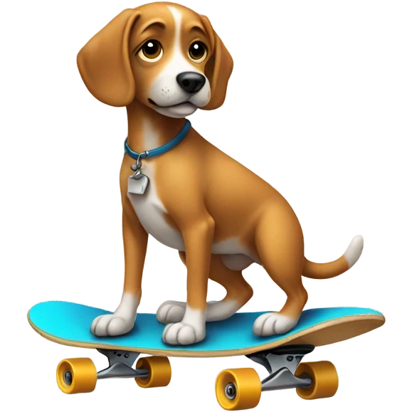Dog skateboarding emoji
