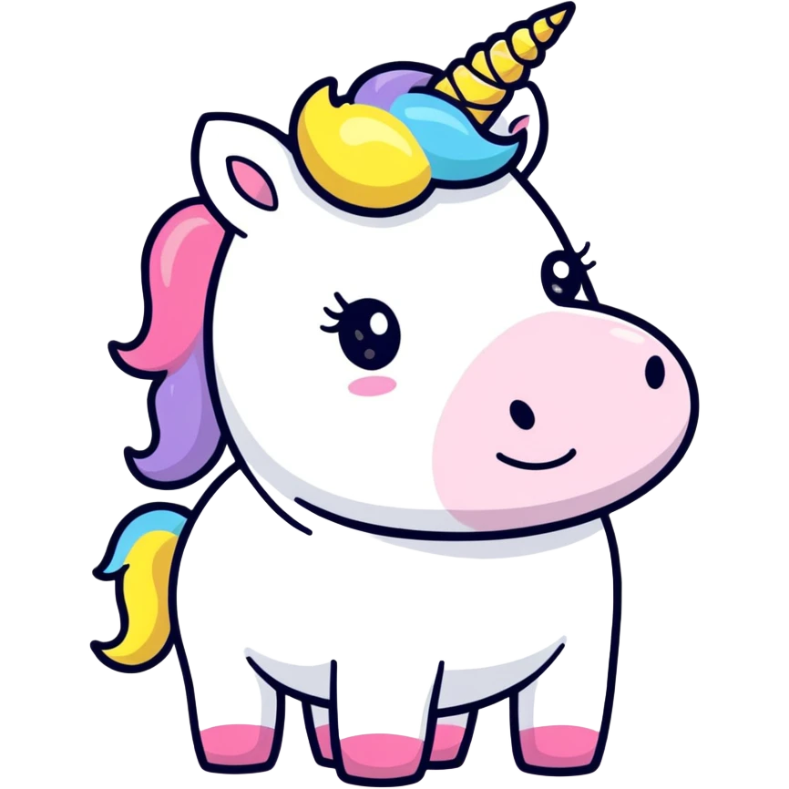 Unicorn farting emoji