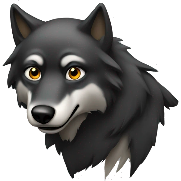 Black Lone wolf  emoji