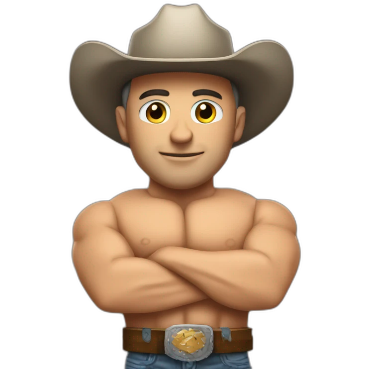 jeff bezos muscular cowboy emoji