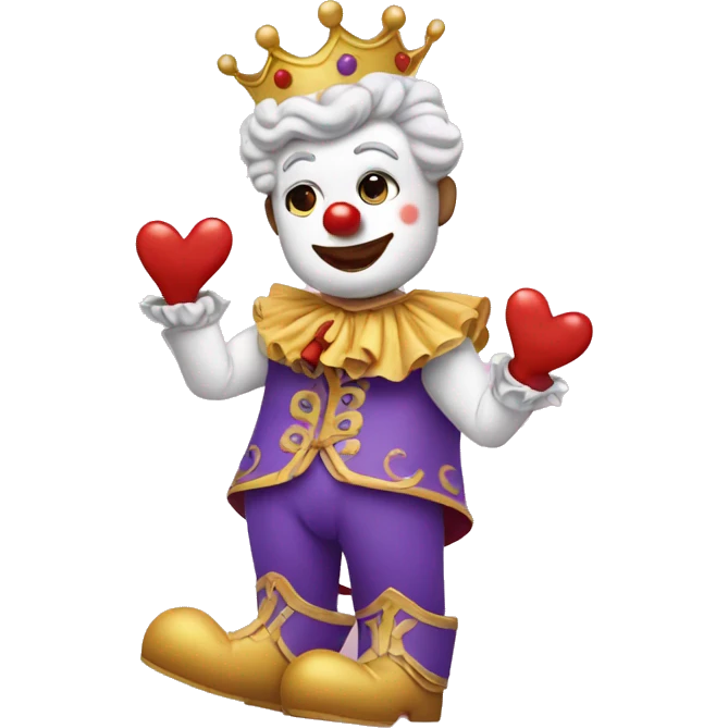 prince charming taking off clown mask emoji