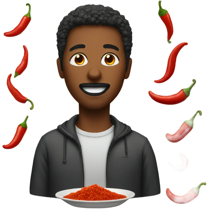 a person  eat spicy emoji