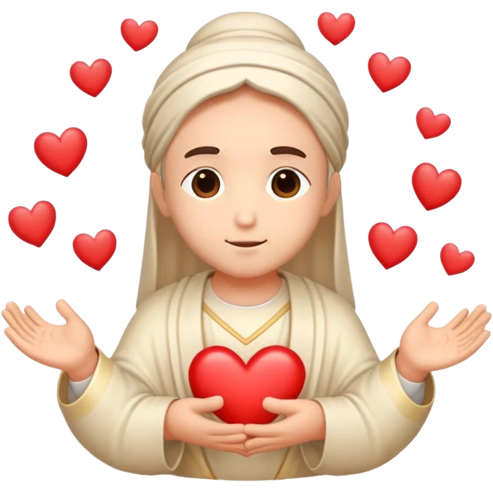 God with hearts emoji