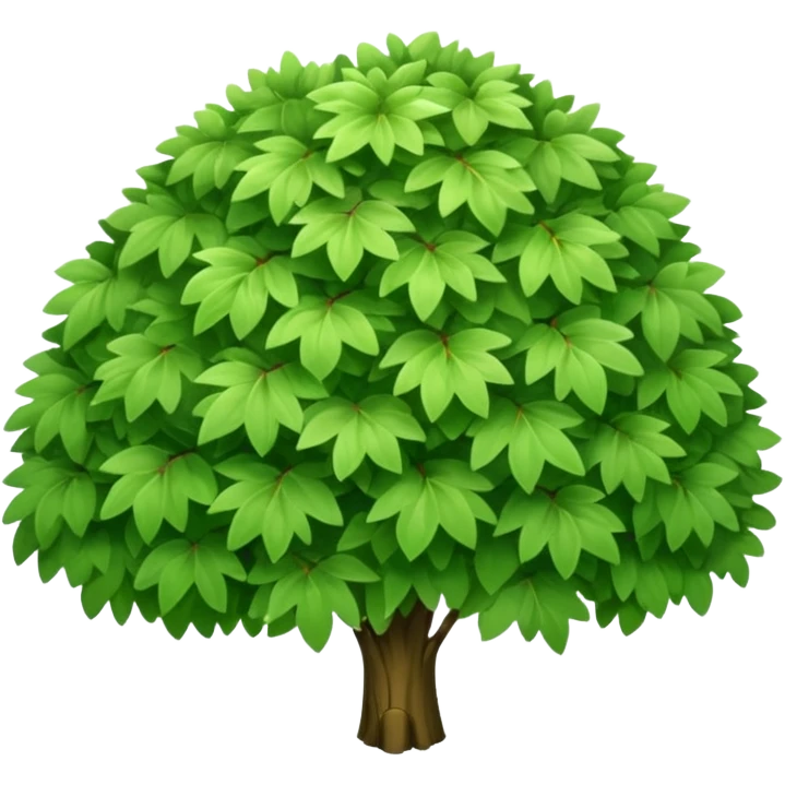 A fluffy bush with soft light-green foliage and hidden twigs. emoji
