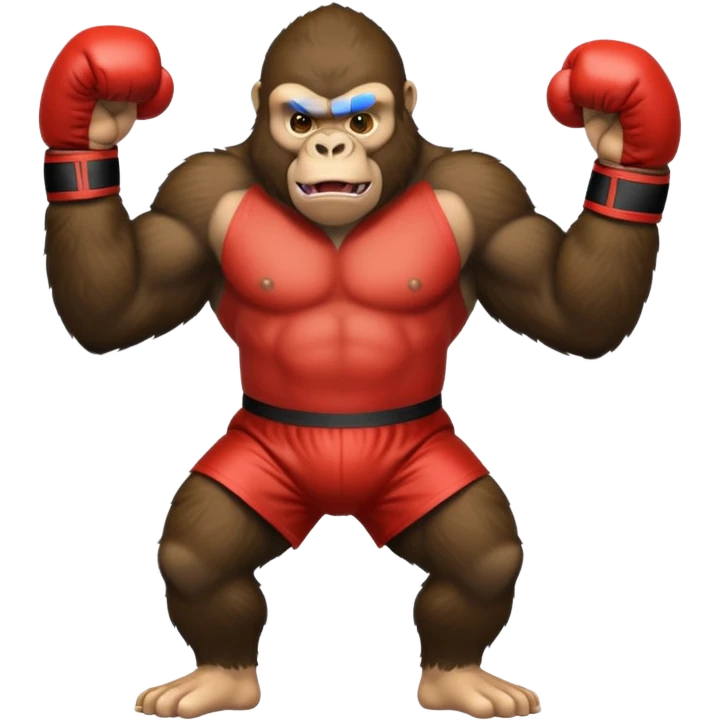 A boxing gorilla emoji