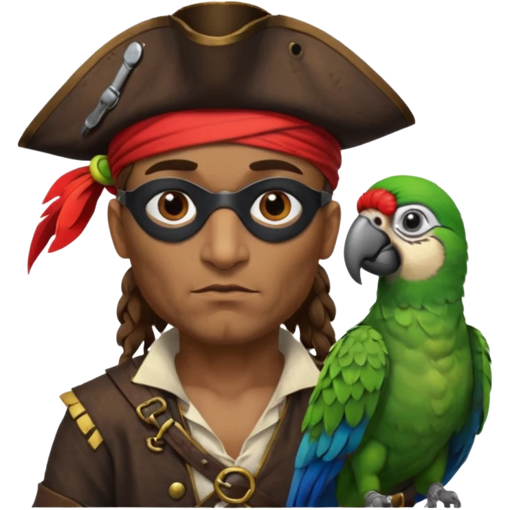 pirate and parrot emoji