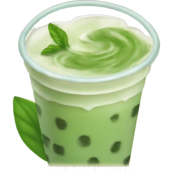 Iced matcha latte emoji