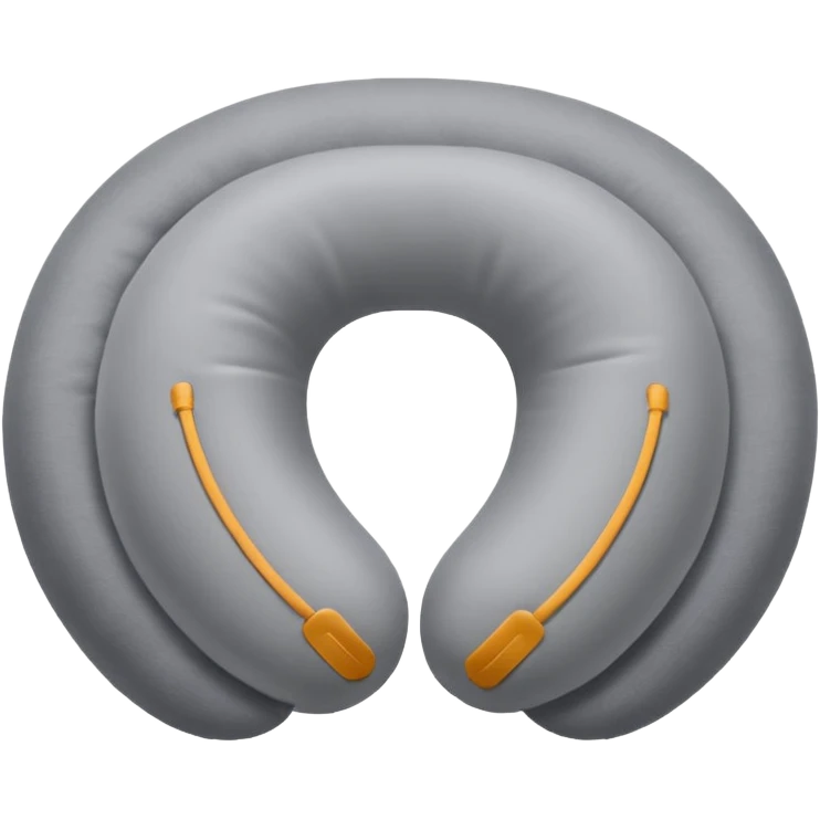 A soft U-shaped travel pillow covered in smooth fabric for cozy neck support. emoji