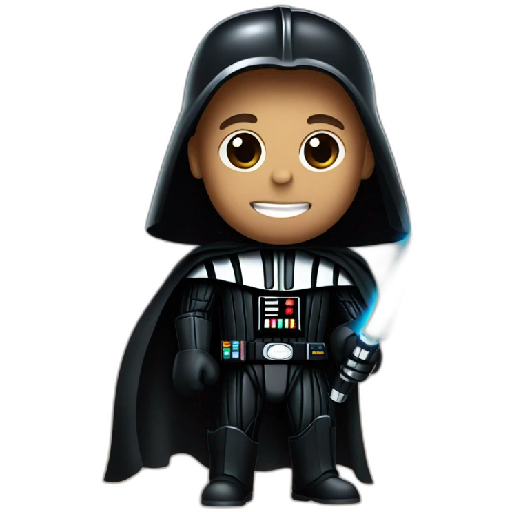 Darth Vader with his lightsaber emoji